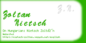 zoltan nietsch business card